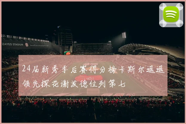 24届新秀季后赛得分榜卡斯尔遥遥领先探花谢泼德位列第七